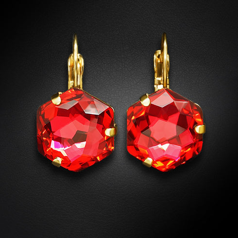 Серьги "Fantāzija (Scarlet)" с кристаллами Swarovski™